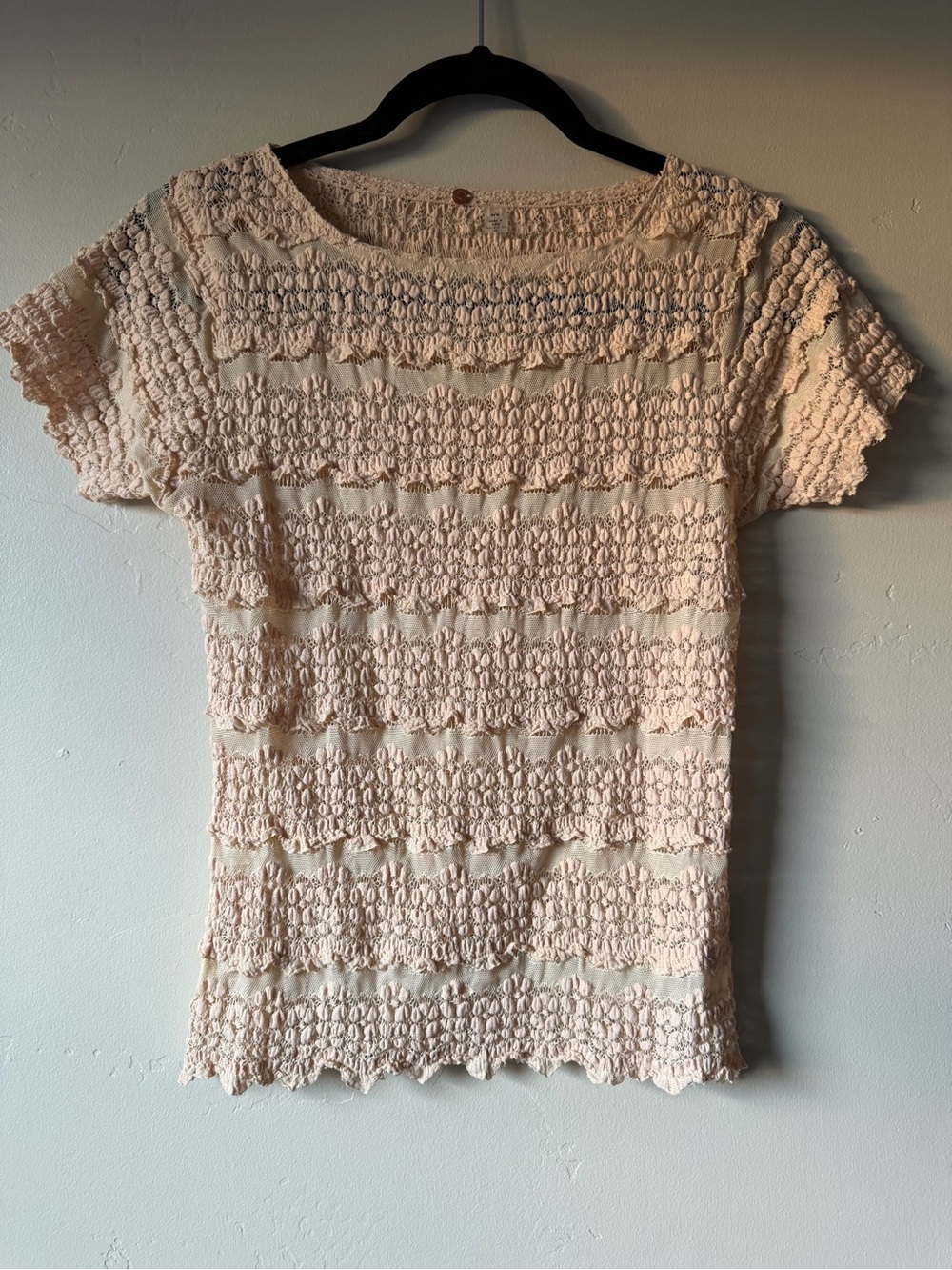 Women's Free People (FP One) Angelina Lace Tee Size Medium